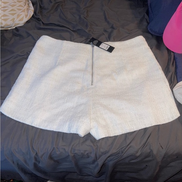 Fashion Nova Tweed Look Shorts *CAN YOU IMAGINE THIS WITH SOME CUTE TIGHTS!?* - Picture 2 of 3